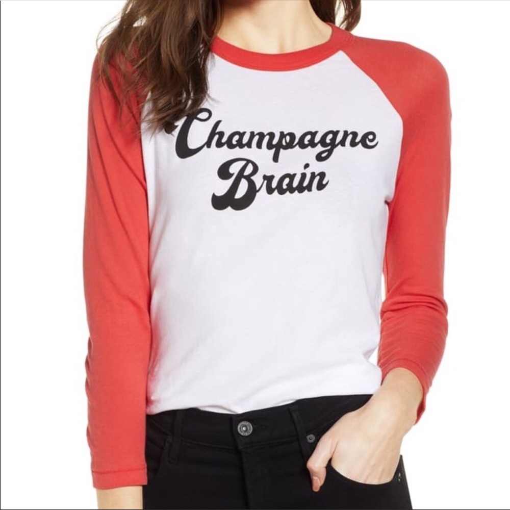 Wildfox | Champagne Brain Baseball Tee